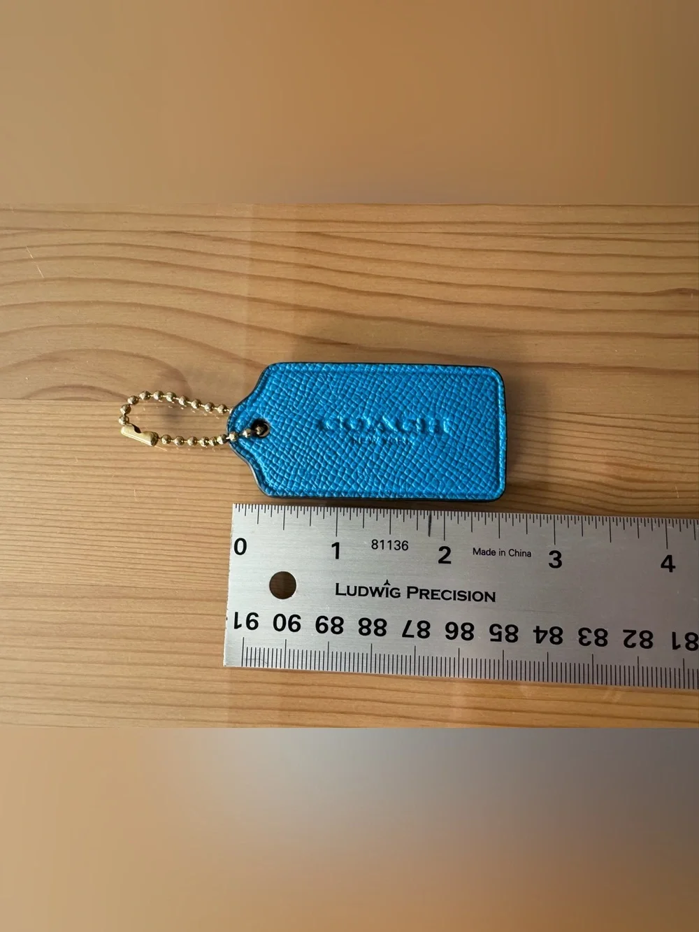 Coach Bright Blue Hang Tag